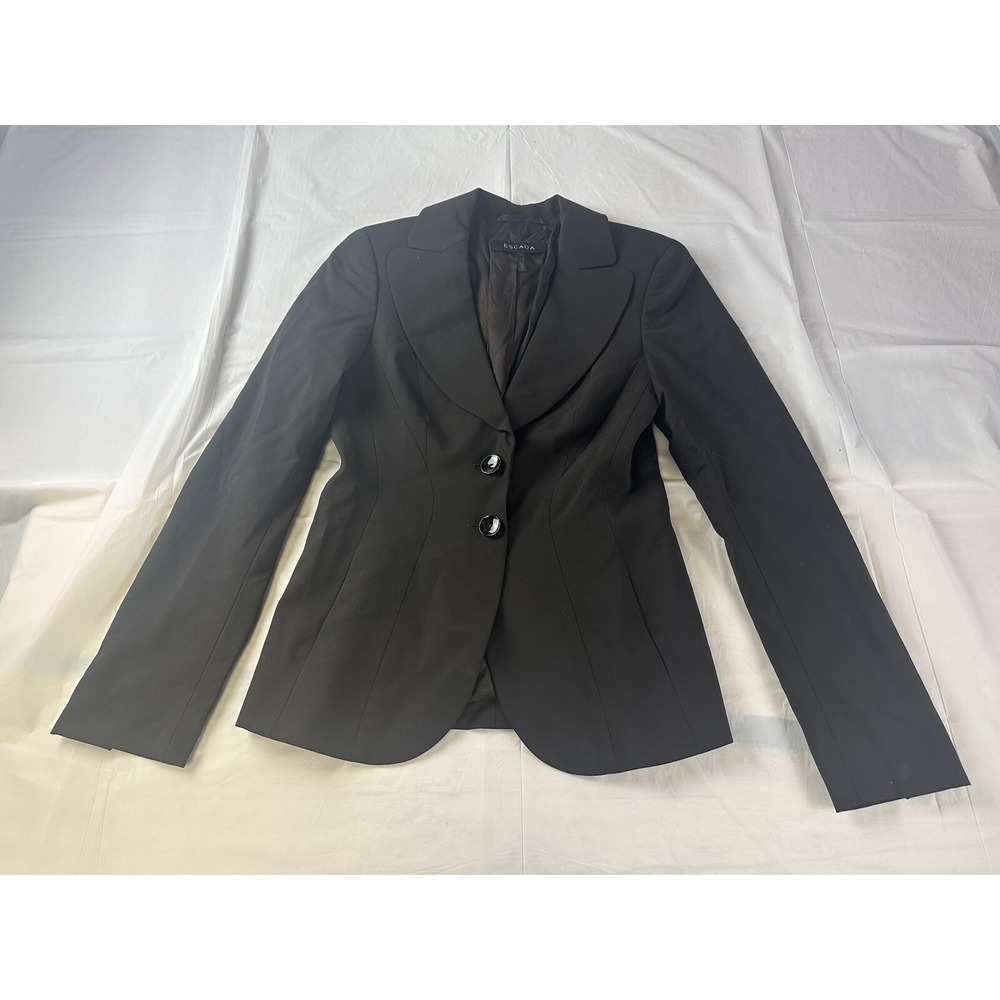 Escada Women's Brown Button Front Blazer Size 34 Wool